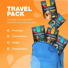 Load image into Gallery viewer, CHEWIA Dog Allergy Itch Relief Chews for Dogs. US Formulated Immune Health Seasonal Allergies & Hot Spots Support Treats with Salmon Oil (70 Chews. Duck Flavor) For Pet With Love