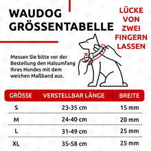 Load image into Gallery viewer, WAUDOG Adjustable Waterproof Dog Collar with Durable Metal Clasp and QR Dog Tag ORANGE SMALL