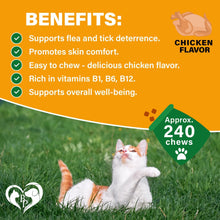 Load image into Gallery viewer, Beloved Pets Revolution Flea and Tick Prevention Chewable Pills for Cats. Pest Control & Natural Defense. Chewables Small Tablets. Made in USA (240 Chicken Flavored Chews)