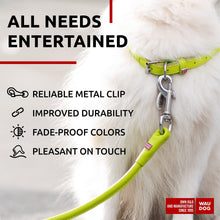 Load image into Gallery viewer, WAUDOG Rolled Leather GLAMOUR Dog Leash 4Ft * 0.3in (Green) For Pet With Love