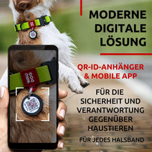 Load image into Gallery viewer, WAUDOG Adjustable Waterproof Heavy Duty Dog Collar with Durable Metal Clasp and QR Dog Tag. SMALL (Green) For Pet With Love