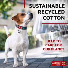 Load image into Gallery viewer, WAUDOG Reflective Cotton Dog Collar with QR ID Tag. Adjustable Eco Friendly Alternative to Nylon Collar. SMALL. Gray. For Pet With Love