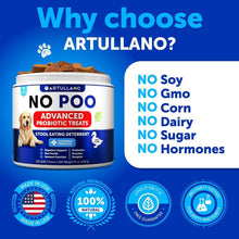 Load image into Gallery viewer, Artullano NO POO Chews for Dogs & Puppies w/Probiotics & Enzymes Digestive Gut Health Support Supplement 120 Chews For Pet With Love