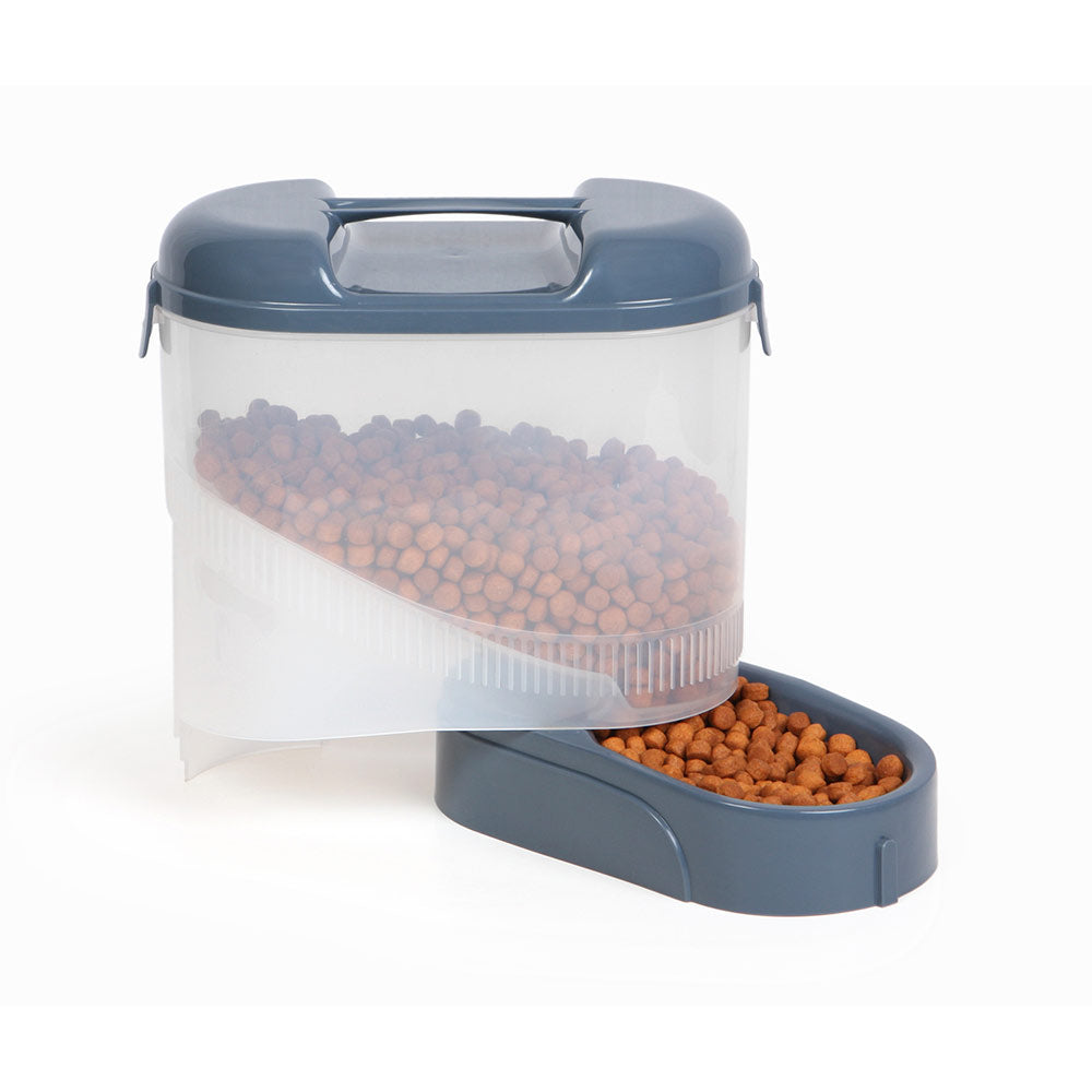 Bergan Pet Travel Feeder Blue 11.5 X 11.5 X 6.3 For Pet With Love