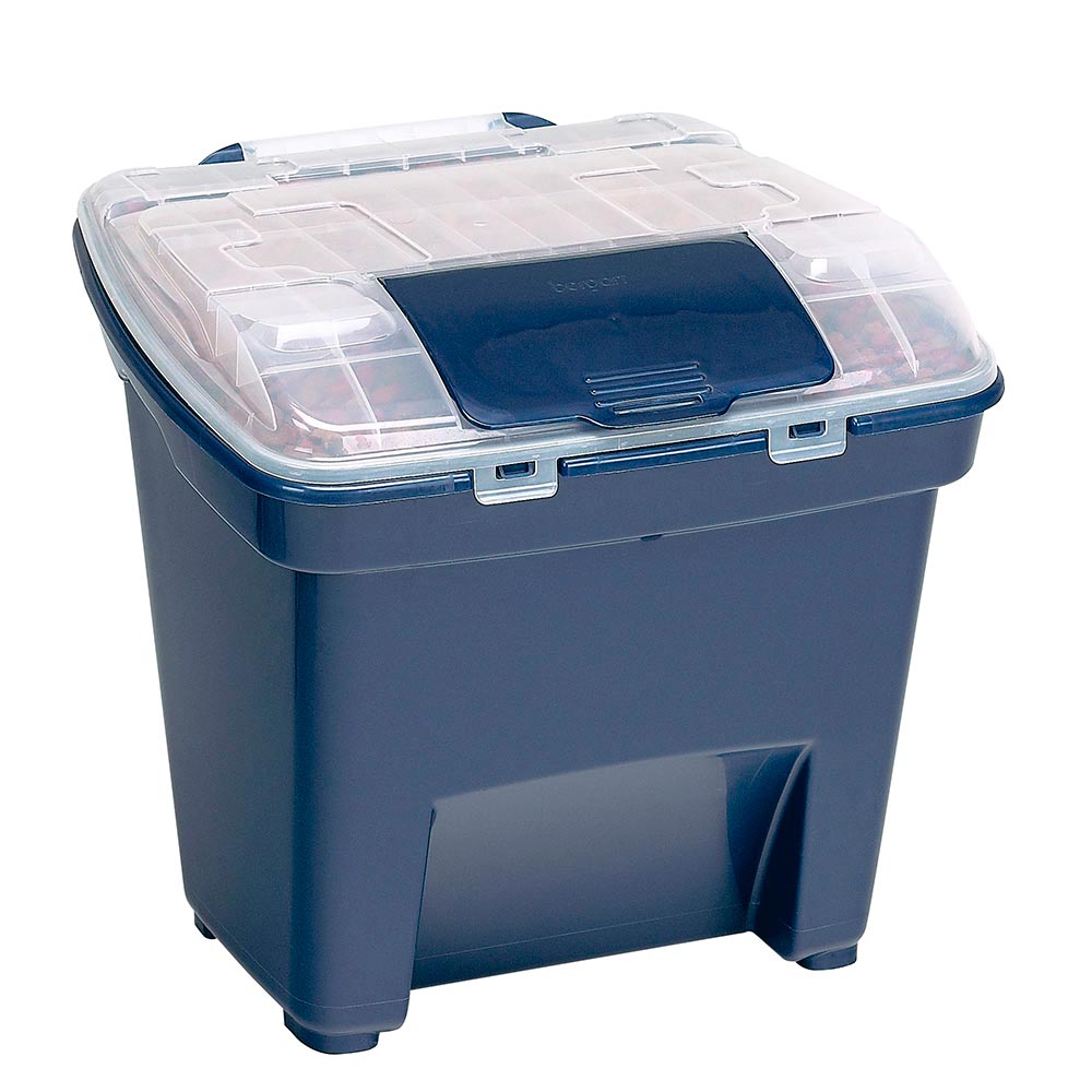 Bergan Pet Food Smart Storage Large Blue 18 x 20 x 18 For Pet With Love
