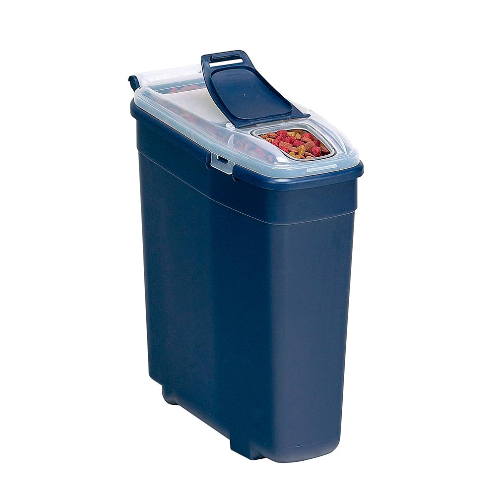 Bergan Pet Food Smart Storage Medium Blue 18 x 7 x 17 For Pet With Love