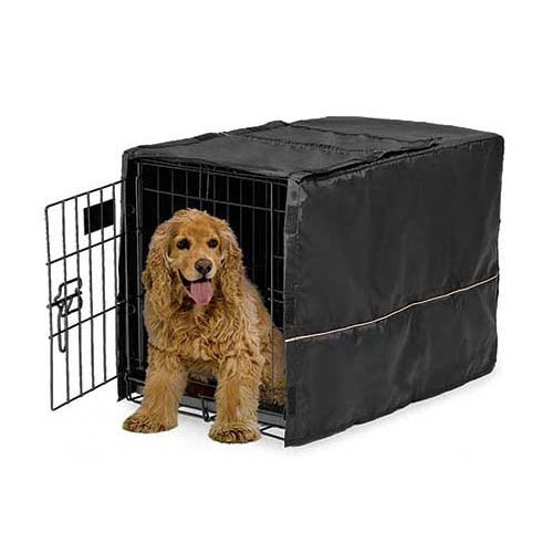 Midwest Quiet Time Pet Crate Cover Black 30.5 x 20 x 20.5 For Pet With Love