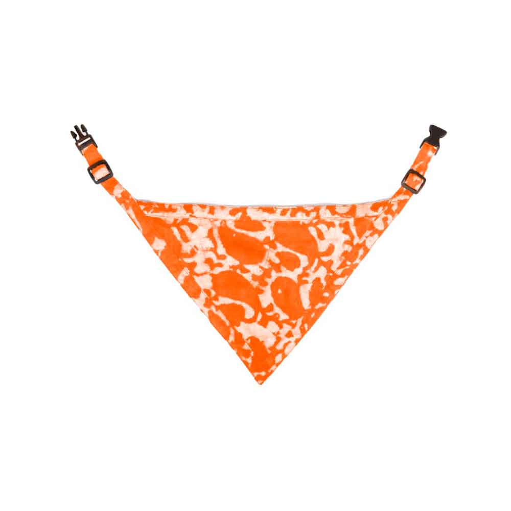 DGS Pet Products Unbugz-It Bandana Small Abstract Orange For Pet With Love