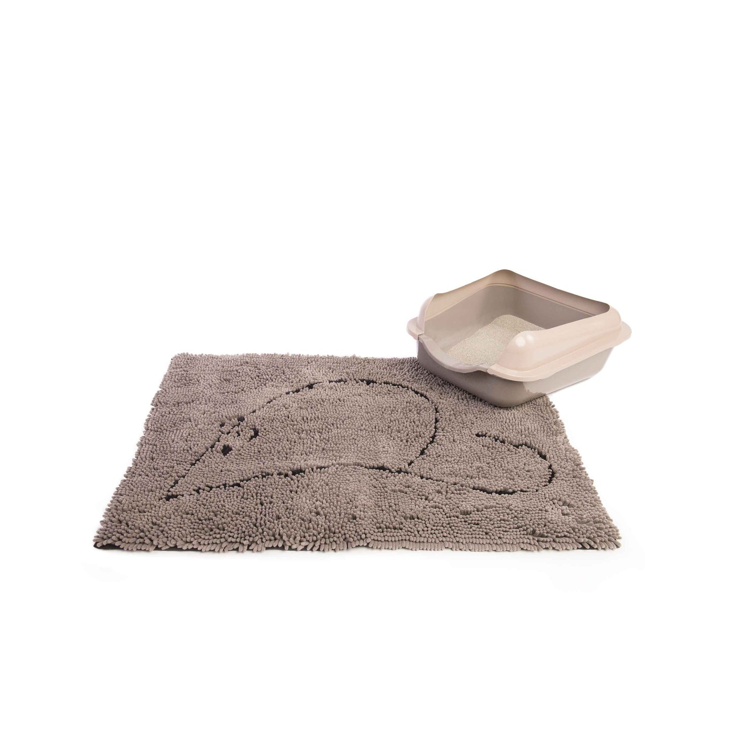 DGS Pet Products Cat Litter Mat Grey 35 x 26 x 2 For Pet With Love