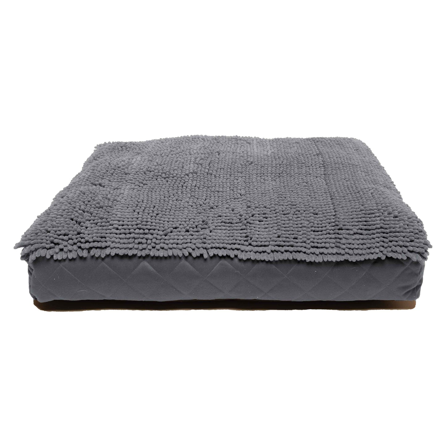 DGS Pet Products Dirty Dog Rectangle Bed Large Cool Grey 28 x 40 x 4 For Pet With Love