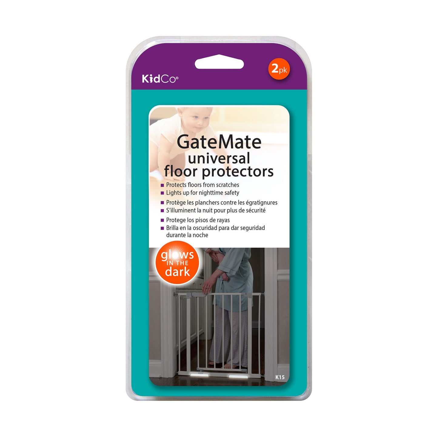 Kidco GateMate Universal Floor Protector 2 Pack Clear For Pet With Love