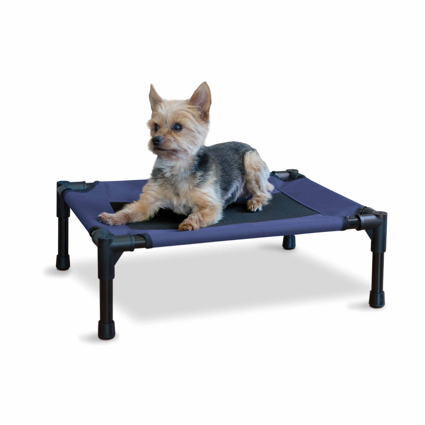 K&H Pet Products Original Pet Cot Elevated Pet Bed Small Blue 17 x 22 x 7 For Pet With Love