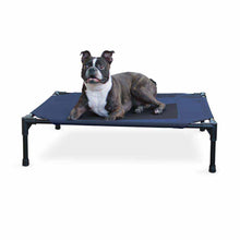 Load image into Gallery viewer, K&H Pet Products Original Pet Cot Elevated Pet Bed Medium Blue 25 x 32 x 7 For Pet With Love