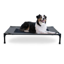 Load image into Gallery viewer, K&H Pet Products Original Pet Cot Elevated Pet Bed Large Charcoal/Black 30 x 42 x 7 For Pet With Love