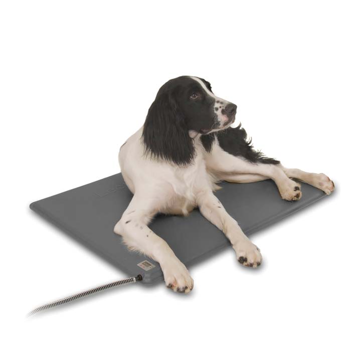K&H Pet Products Deluxe Lectro-Kennel Medium Gray 16.5 x 22.5 x 0.5 For Pet With Love
