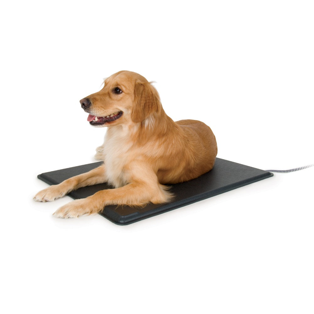 K&H Pet Products Lectro-Kennel Heated Pad Large Black 22.5 x 28.5 x 0.5 For Pet With Love