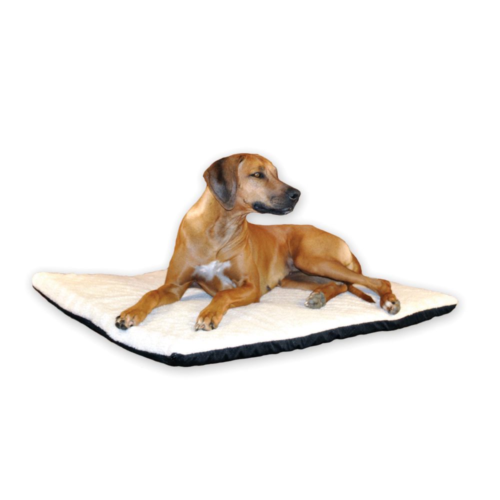 K&H Pet Products Ortho Thermo Pet Bed Extra Large White / Green 33 x 43 x 3 For Pet With Love