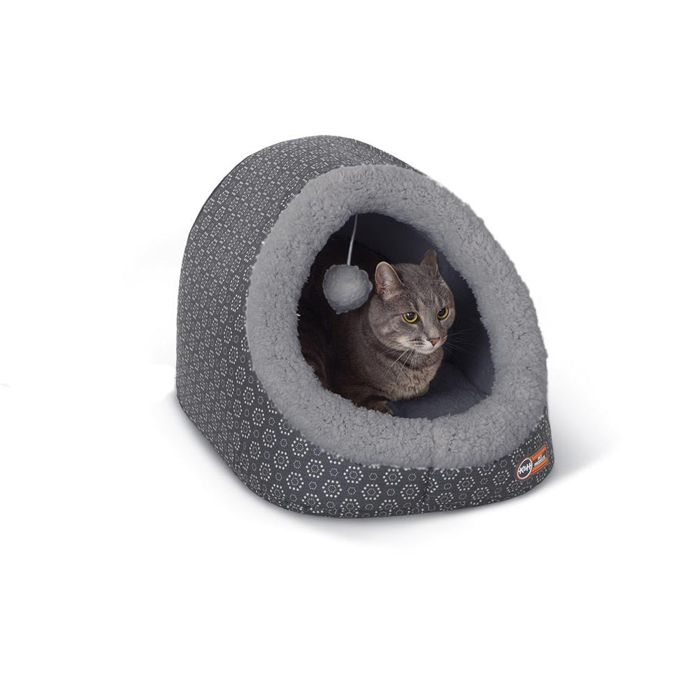 K&H Pet Products Thermo-Pet Cave Unheated Gray 17 x 15 x 13 For Pet With Love
