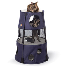 Load image into Gallery viewer, K&H Pet Products Kitty Tower Dark Denim 22 x 22 x 30 For Pet With Love