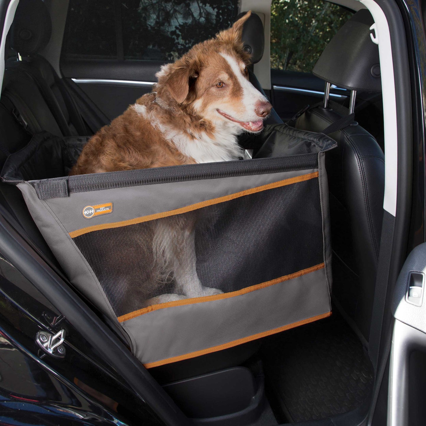 K&H Pet Products Buckle n' Go Pet Seat Large Gray 21 x 19 x 19 For Pet With Love