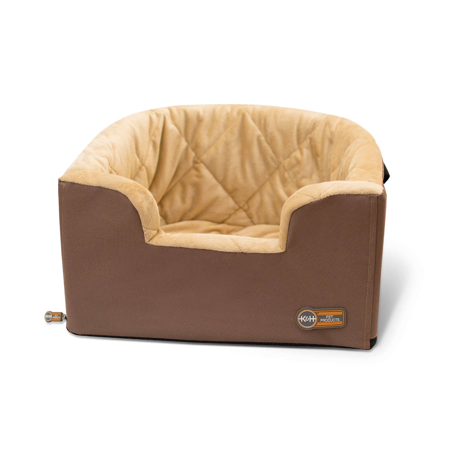 K&H Pet Products Mother's Heartbeat Heated Kitty Pet Bed with Heart Pillow Gray 13 x 11 x 5.5 For Pet With Love