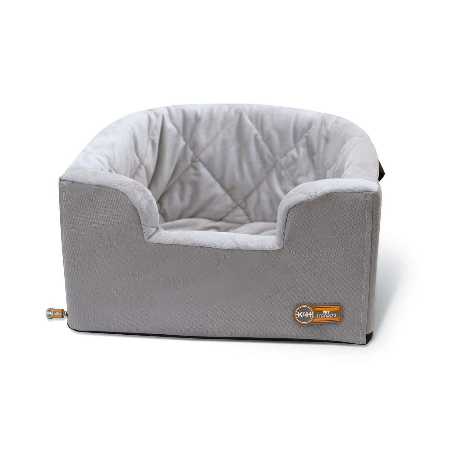 K&H Pet Products Hangin' Bucket Booster Pet Seat Gray 16.5 x 13.5 x 30 For Pet With Love