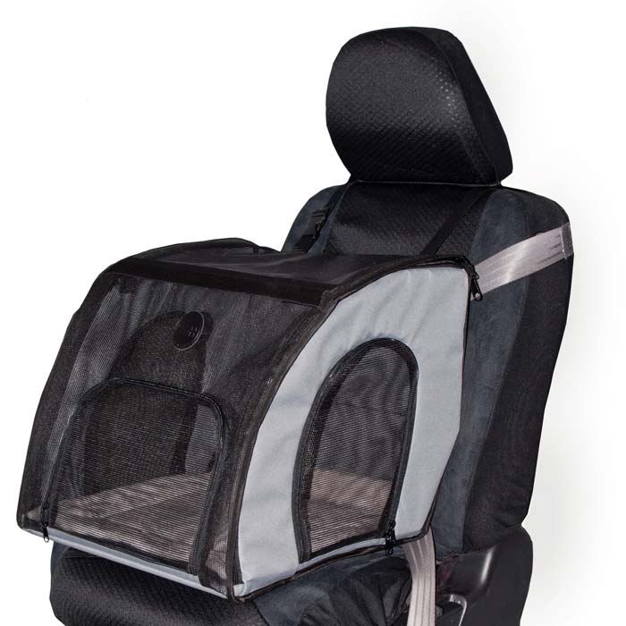 K&H Pet Products Pet Travel Safety Carrier Small Gray 17 x 16 x 15 For Pet With Love
