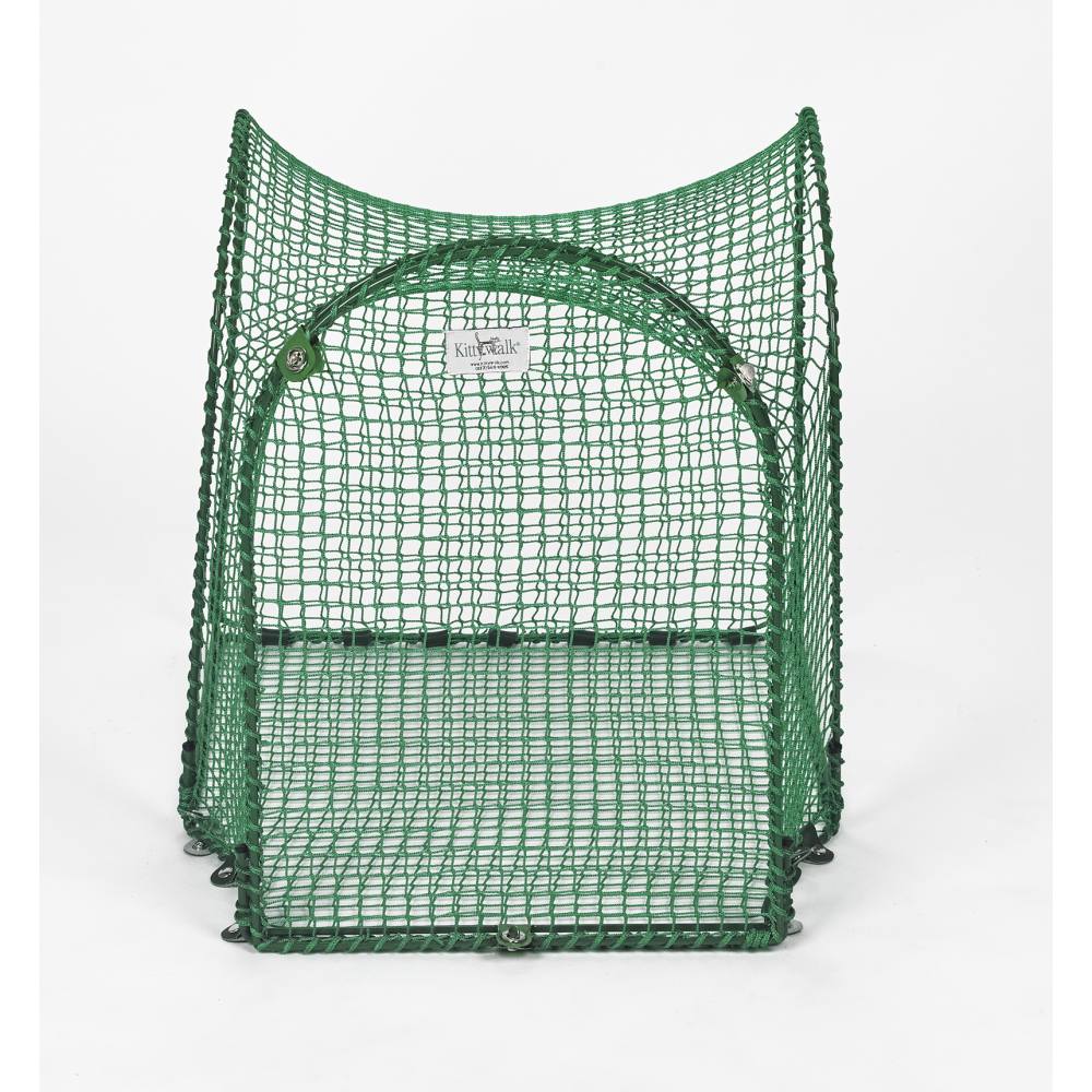 Kittywalk Single T-Connect Unit Outdoor Cat Enclosure Green 24 x 24 x 24 For Pet With Love