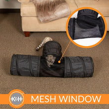 Load image into Gallery viewer, K&H Pet Products Cat Tunnel Toy 3 Way T Tunnel Black 33 x 20 x 9