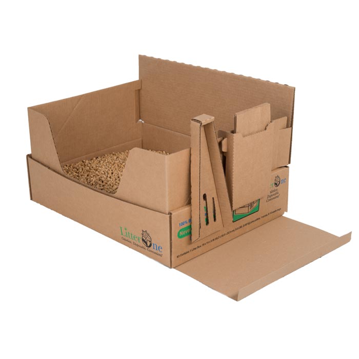 Litter One Cat Litter Kit Brown 19 x 14 x 9 For Pet With Love