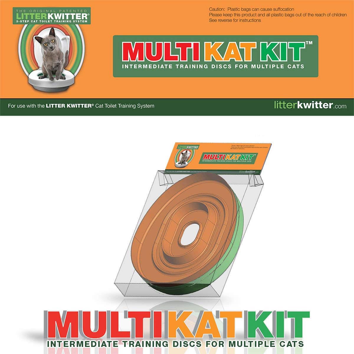 Litter Kwitter Multi-Kat-Kit Toilet Training System For Pet With Love