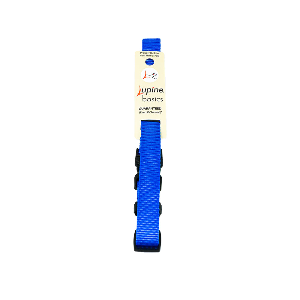Lupine Pet E-collar Adjustable Nylon Replacement Strap 3/4 inch Blue For Pet With Love