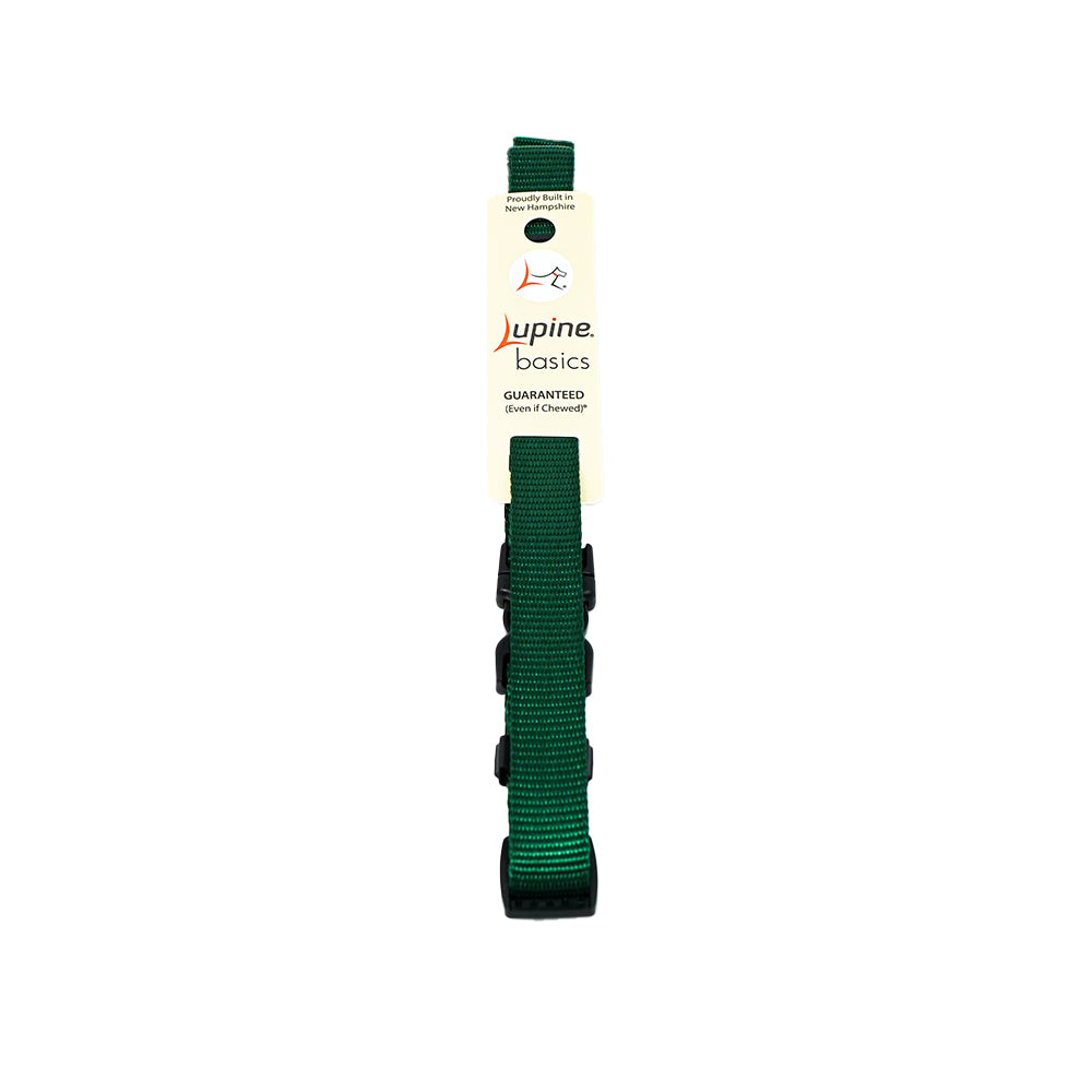 Lupine Pet E-collar Adjustable Nylon Replacement Strap 3/4 inch Green For Pet With Love