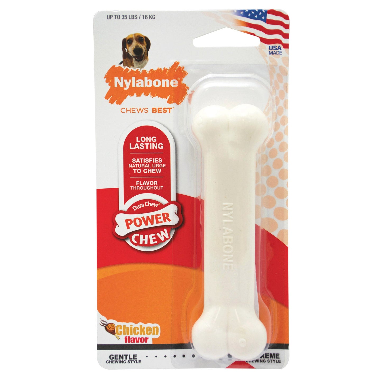 Nylabone Power Chew Chicken Chew Toy Regular For Pet With Love