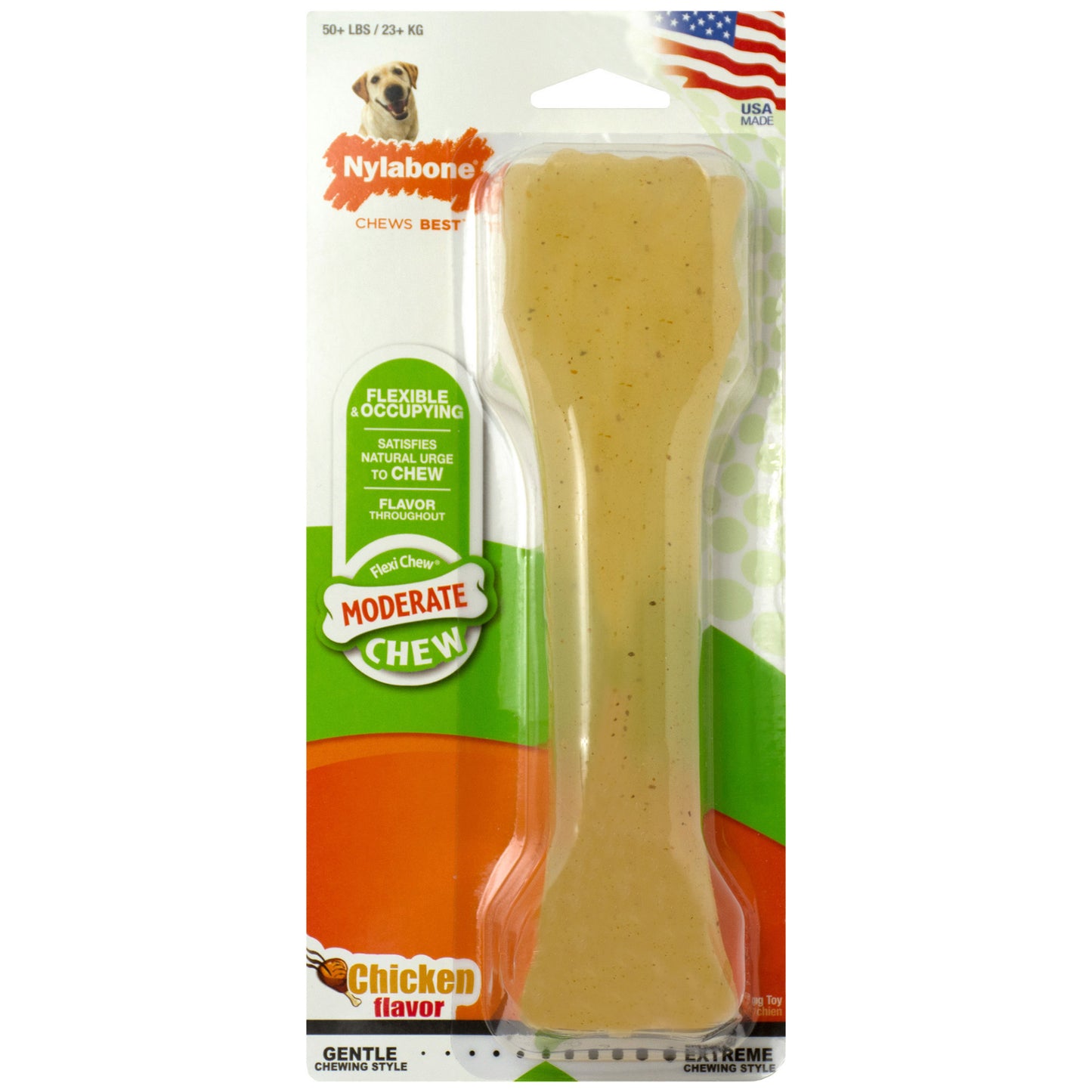 Nylabone Moderate Chew Dog Chew Toy Chicken Souper For Pet With Love