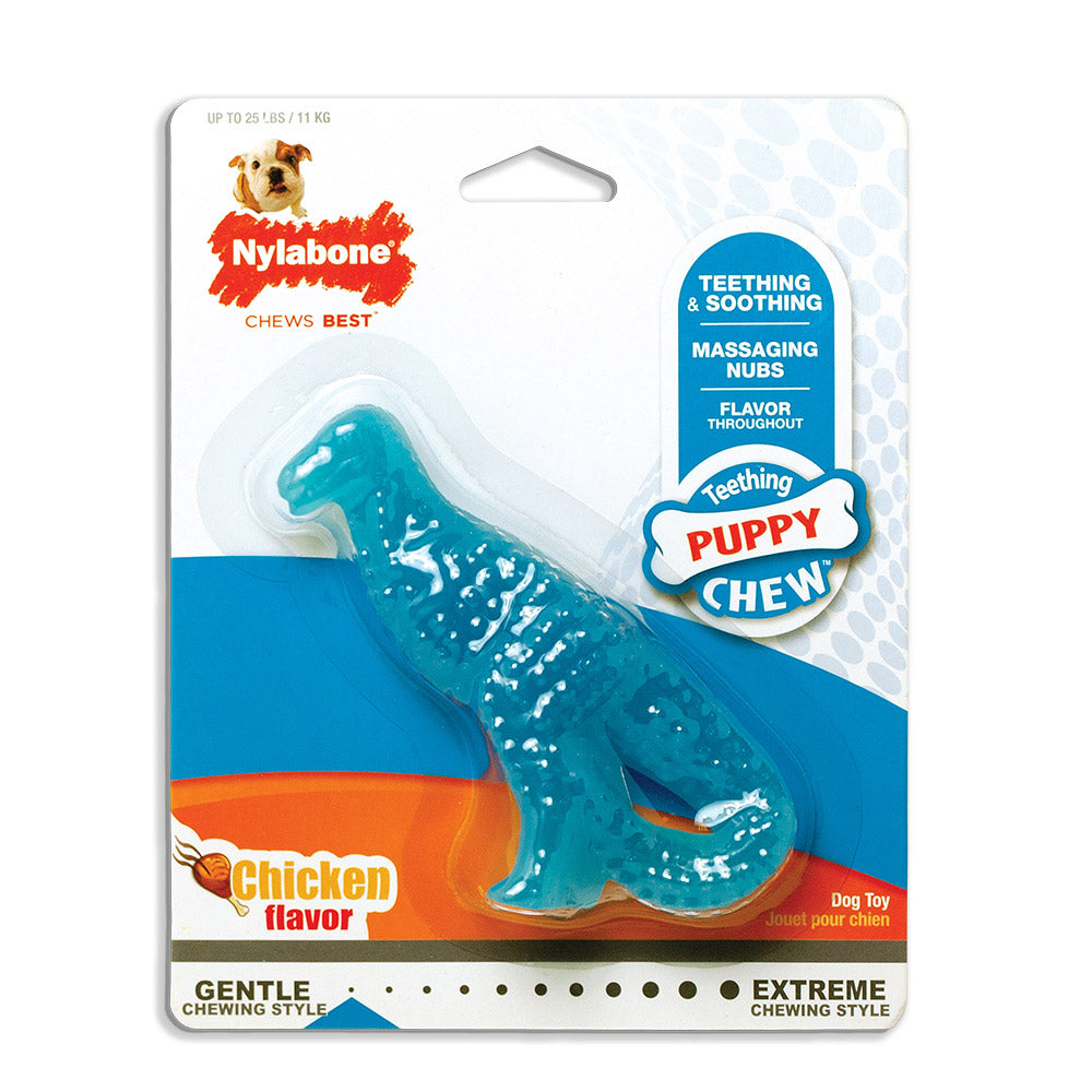 Nylabone Puppy Chew Dental Dino Chew Dog Toy Regular For Pet With Love