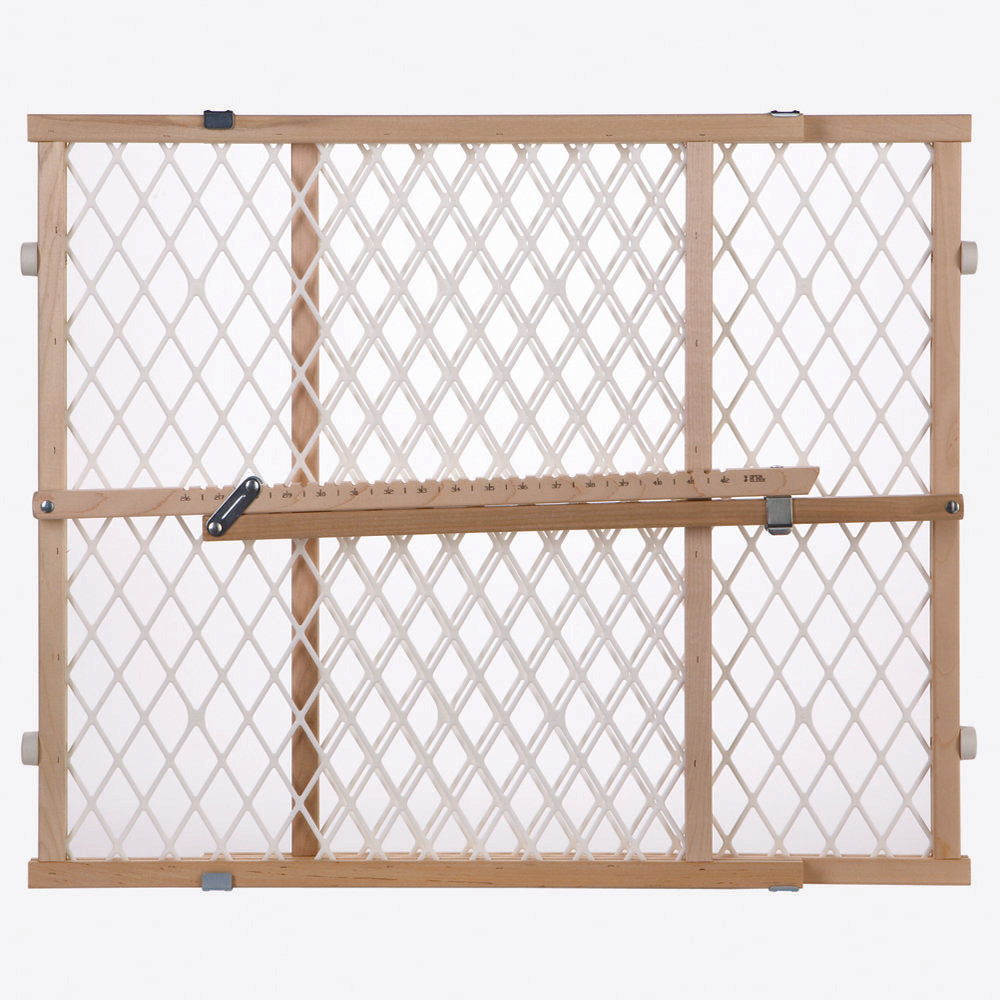 North States Easy Adjust - Diamond Mesh Pet Gate White, Wood 26.5 - 42 x 23 For Pet With Love