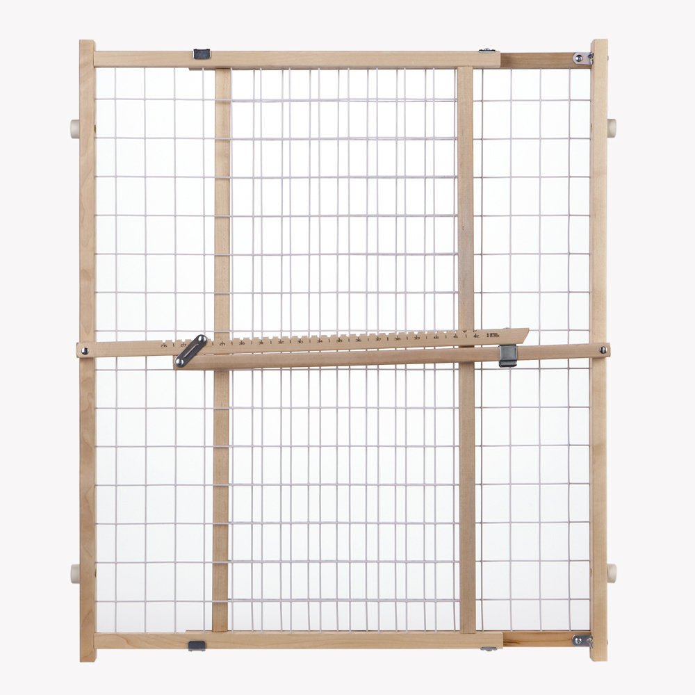 North States Wide Wire Mesh Pet Gate White, Wood 29.5 - 50 x 32 For Pet With Love