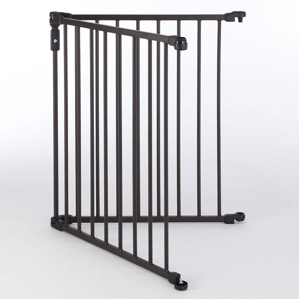 North States 3-in-1 Arched Décor Metal Superyard Two-Panel Extension Bronze 24 x 30 For Pet With Love