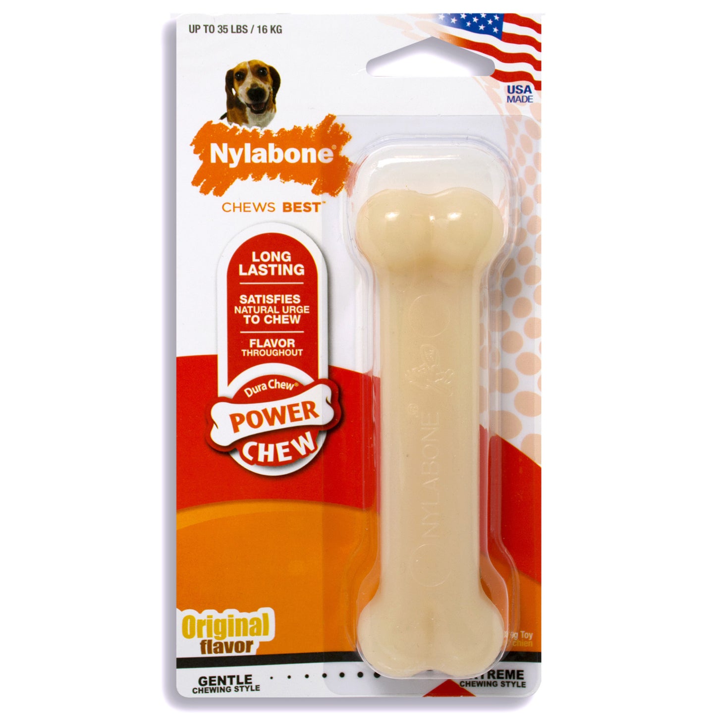 Nylabone Power Chew Original Chew Toy Wolf For Pet With Love