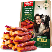 Load image into Gallery viewer, Beloved Pets Sweet Potato & Healthy Duck Chews. Natural Dog Food & Grain Free Rawhide Free Training Jerky Wraps. 10.6 Oz For Pet With Love