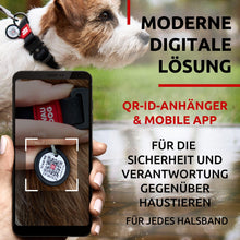 Load image into Gallery viewer, WAUDOG Adjustable Waterproof Dog Collar with Durable Metal Clasp and QR Dog Tag. BLACK. SMALL