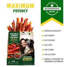Load image into Gallery viewer, Beloved Pets Sweet Potato & Healthy Duck Chews. Natural Dog Food & Grain Free Rawhide Free Training Jerky Wraps. 10.6 Oz For Pet With Love