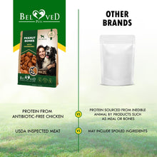 Load image into Gallery viewer, Beloved Pets Peanut Butter Bones with Cranberry Rawhide Free Dog Treats 10.6 Oz For Pet With Love