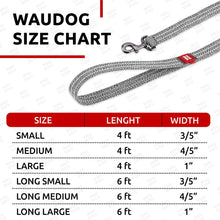Load image into Gallery viewer, WAUDOG Recycled Cotton Dog Leash 6 Ft 10 Ft Eco Friendly Collar for Small For Pet With Love
