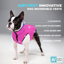 Load image into Gallery viewer, AiryVest Lightweight Reversible Winter Dog Jacket - XSMALL - Pink/Purple For Pet With Love