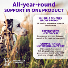 Load image into Gallery viewer, Artullano 20 in 1 Chewable Dog Multivitamin Supplement with Glucosamine. Pet Hip & Joint Support, Immunity, Mobility, Skin, Digestion Suppprt. (70 Soft Treats. Duck Flavor) For Pet With Love