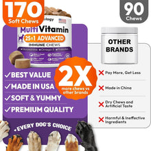 Load image into Gallery viewer, PETSOLOGY Multivitamin Chews for Dogs with Glucosamine, Omega 3 & Probiotics.  (2 Pack) 340 Chews