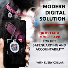 Load image into Gallery viewer, WAUDOG Ultra Soft Rolled Leather Dog Collar PINK LARGE