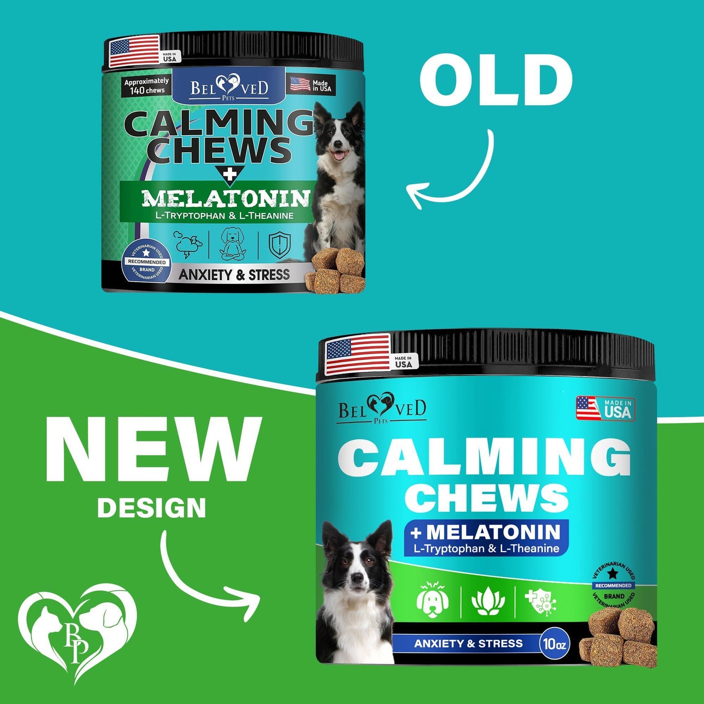 Beloved Pets Hemp Calming & Separation Anxiety Relief Chews for Dogs & Puppies For Pet With Love